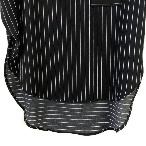 My Story Pocket Tee Womens S Short Sleeve Striped Hi-Lo Side Slits Lightweight - Picture 3 of 11